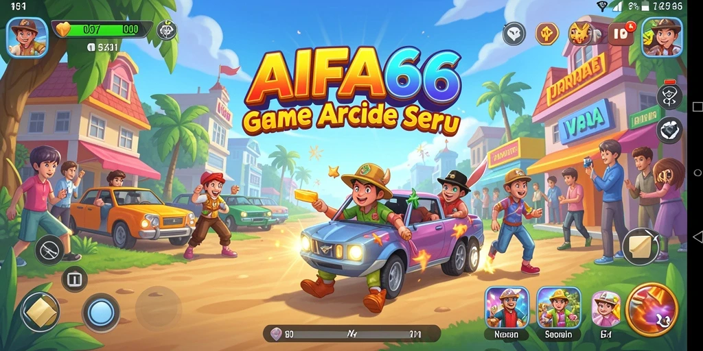 Screenshot utama AIFA66 menampilkan momen seru gameplay Arcade.