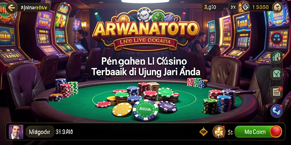 Screenshot gameplay Live Casino ARWANATOTO yang menarik dan mendebarkan.