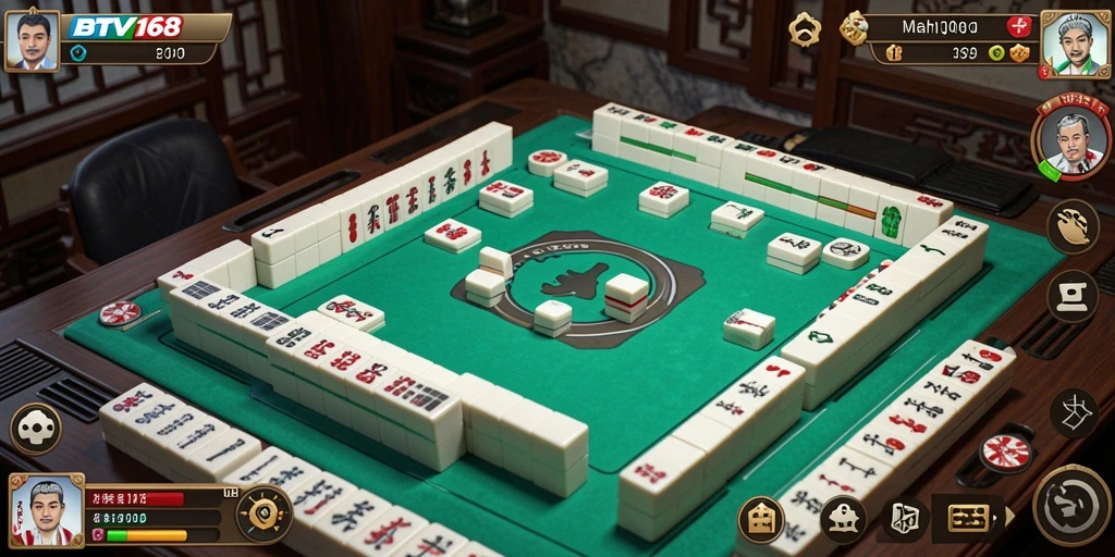 Screenshot utama BTV168 menampilkan gameplay Mahjong yang menarik dan berwarna-warni.