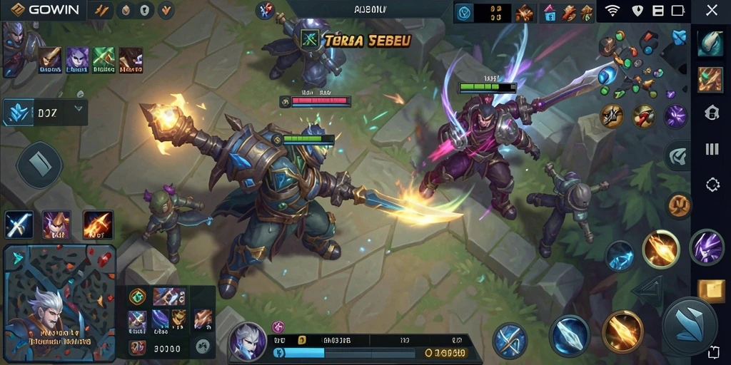 Tampilan gameplay seru dan dinamis di GOWIN.