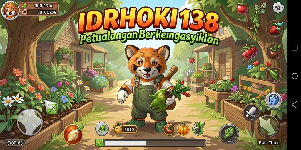 Tampilan gameplay IDRHOKI138 yang menakjubkan di kebun virtual.