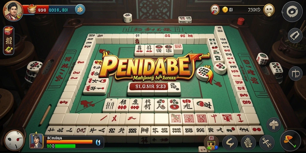 Screenshot utama gameplay PENIDABET dengan mahjong yang menarik.