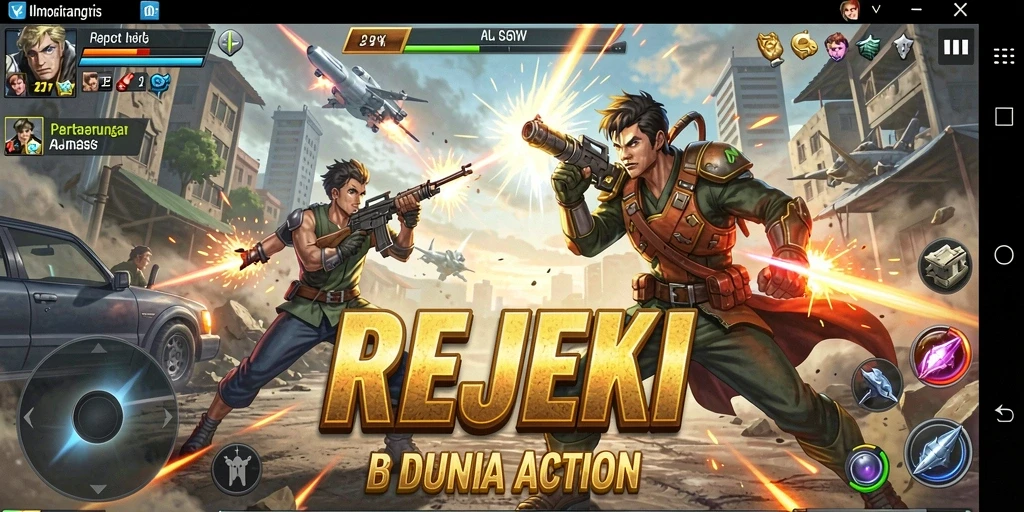 Screenshot gameplay menegangkan dalam dunia Action REJEKI.