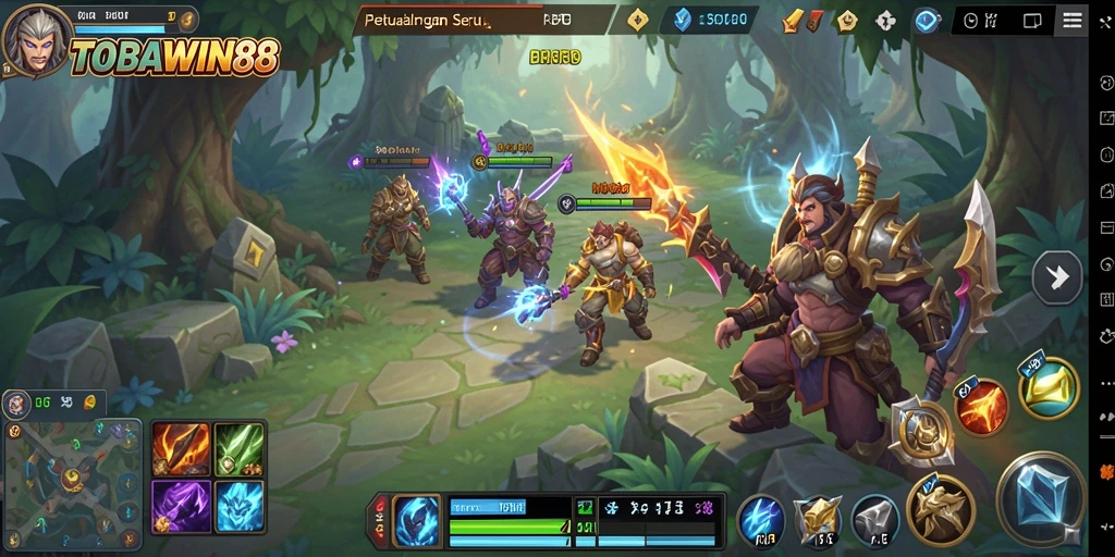 Tampilan gameplay menawan di TOBAWIN88 dengan aksi yang penuh semangat.
