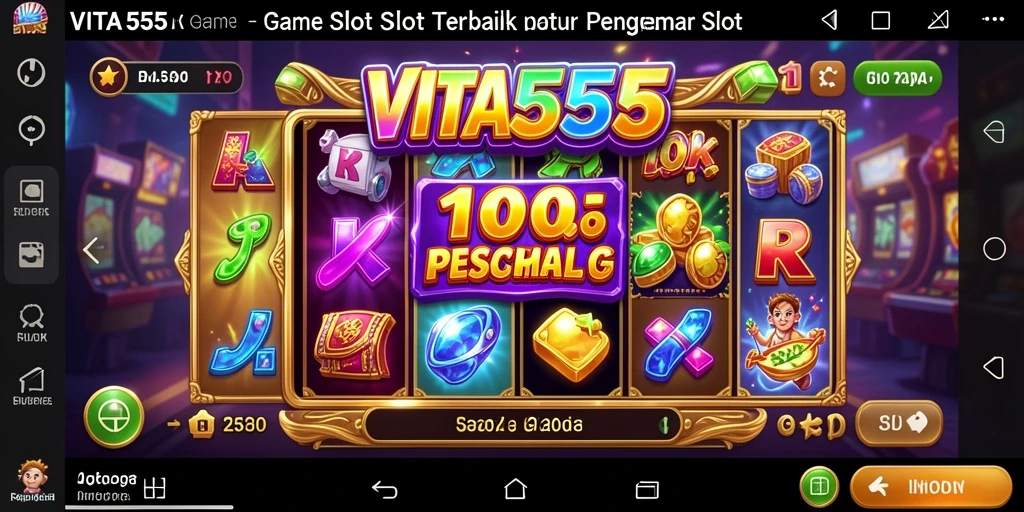 Screenshot VITA555 yang menampilkan pengalaman gameplay Slot yang mendebarkan.