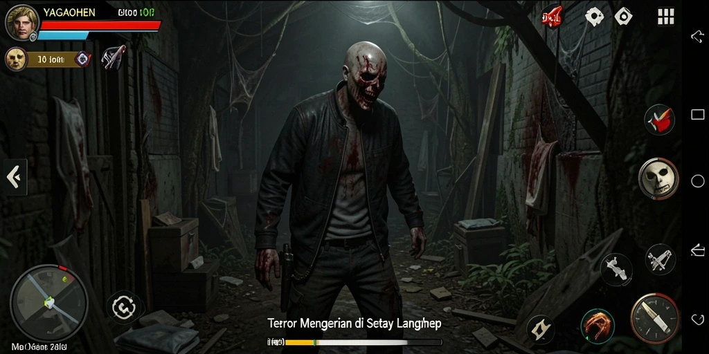 Tampilan gameplay YAGAOHEN yang mencekam dan menegangkan.